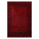 7' x 10'6" Hand Knotted Afghanistan Tribal Wool 200 KPSI Veg Dyes Area Rug Red
