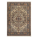 6'9" x 9'11" Hand Knotted 100% Wool 200 KPSI Authentic Kashaan Area Rug Ivory