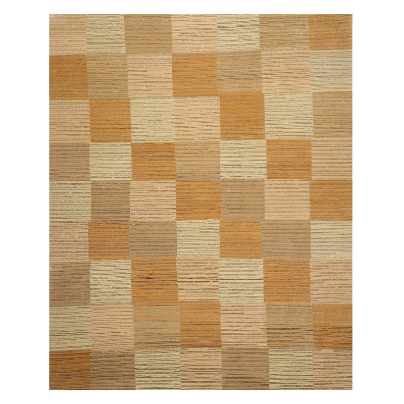 7'11" x 9'8" Hand Knotted Swiss Wash Tibetan Area Rug Beige