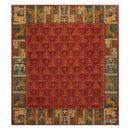8'3" x 9'8" Hand Knotted Wool Swiss Wash Tibetan Area Rug Red