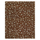8'1" x 10'10" Hand Knotted Wool & Silk Bold floral Tibetan Area Rug Brown