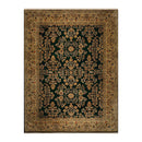 8'11" x 11'8" Hand Knotted Wool Saroukk 250 KPSI Oriental Area Rug Midnight Blue
