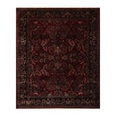 8'1" x 911" Hand Knotted 100% Wool Sarouk 250 KPSI Oriental Area Rug Burgundy