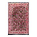 3'10" x 6' Hand Knotted Wool Heraati Oriental Area Rug Traditional Midnight Blue