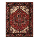 5'3" x 6'7" Hand Knotted 100% Wool Herizz Traditional Oriental Area Rug Red