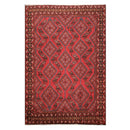 6'7" x 9'9" Hand Knotted 100% Wool Yalameh Traditional Oriental Area Rug Red