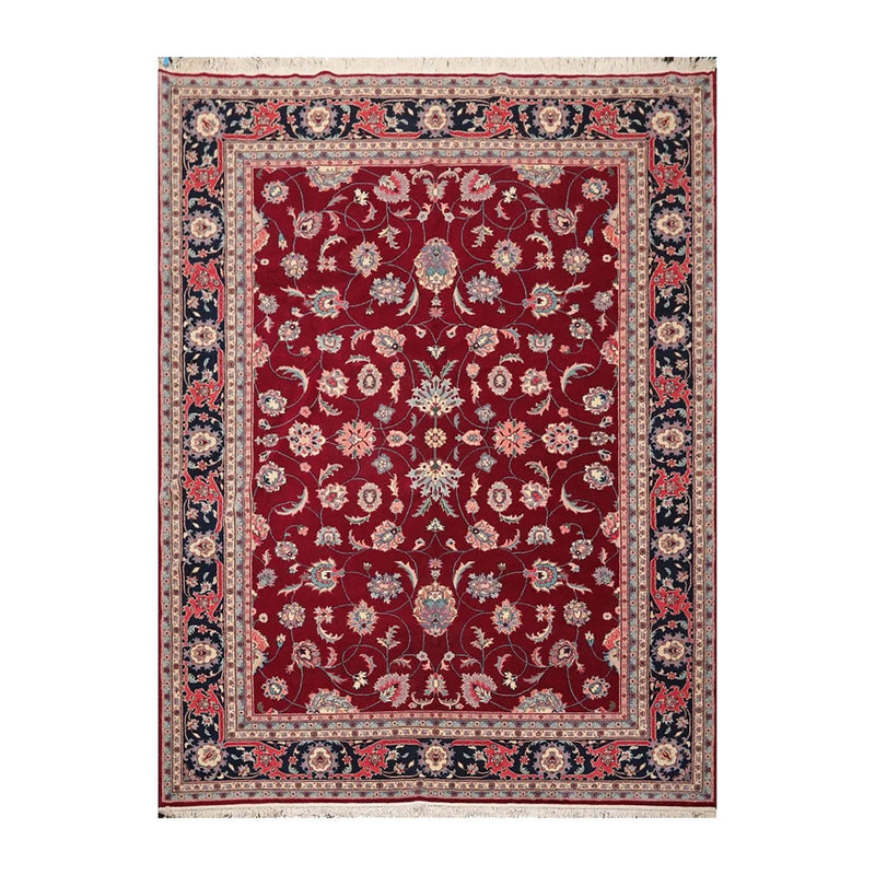 9' x 12'1'' Hand Knotted 100% Wool Kashaan Oriental Area Rug Burgundy
