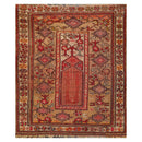 3'8" x 4'5" Hand Knotted 100% Wool Antique Turkish Oushak Oriental Area Rug Tan
