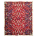 8'1" x 11'6" Machine Made 100% Wool Area Rug Red Made in USA