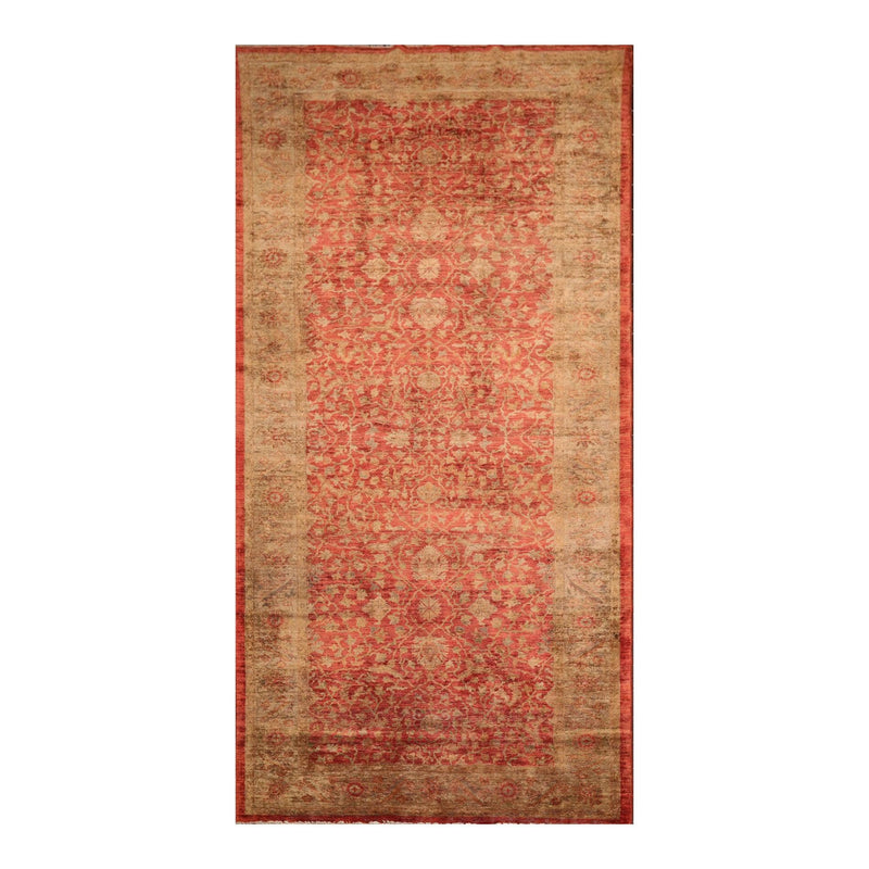6'1" x 14'10" Hand Knotted Peshawar Palace Runner Silky Sheen 200 KPSI Area Rug Red