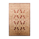 4'3"x6'4" Hand Knotted 250 KPSI Traditional Peshawar Oriental Area Rug Brown