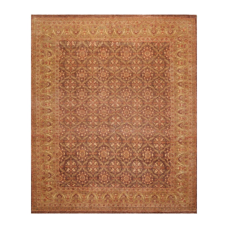 8' x 9'8" Hand Knotted 250 KPSI Distress Finish Afghan Area Rug Brown by Ariana
