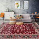 9' x 12'1'' Hand Knotted 100% Wool Kashaan Oriental Area Rug Burgundy