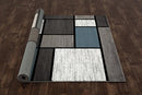 Rugshop Contemporary Modern Boxes Area Rug 7' 10" X 10' 2" Blue/Gray by TinyTreasures Baby Boutique