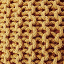 REDEARTH · Round Pouf Ottoman - Hand Knitted Cable Boho Poof Home Décor Pouffe Circular Footrest for Living Room - Bedroom - Lounge - Nursery - 100% Cotton Poufs (19.5"x19.5"x14") - Mustard by CozyNest Decor