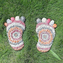 Garden Stepping Stones - Decorative Garden Stones for Patio, Deck, Garden or Sidewalk Faux Cobblestone Stepping Stones (Set of 2