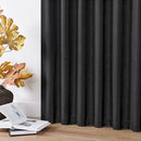 Joydeco Faux Linen Blackout Curtains for Bedroom,Black Blackout Curtains 108 inches Long,100% Blackout Solid Thermal Insulated Window Drapes Luxury Decor for Living Room（W52xL108 Inch,Black） by TinyTreasures Baby Boutique