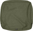 Classic Accessories Montlake Water-Resistant 21 x 20 x 4 Inch Patio Lounge Back Cushion, Heather Fern Green, Outdoor Loveseat Cushions by GreenHaven Gardens