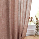 MYSKY HOME Living Room Curtains for Windows, Linen Look Texture Semi Sheers Boho Drapes Extra Long Floor Length Curtain Panels Soft Cotton Fabric, 50 x 108 Inch, Brick Red, 2 PCs by CozyNest Decor