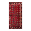 3'10''x7'3" Runner Hand Knotted Wool Hamadaan Traditional Oriental Area Rug Red