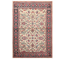 4' x 6'3'' Hand Knotted 100% Wool Vintage Saroukk Traditional Area Rug Beige
