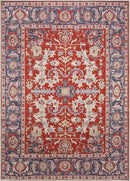 Keen Home Design 8x10 Rug - Machine Washable Area Rug with Non-Slip Backing, Ideal for Living Room, Dining Room, Bedroom - Vintage, Easy Clean, Durable, Low Pile Rug - (8' x 10')
