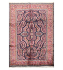 5'11' x 8'11'' Hand Knotted 100% Wool Saroukk Traditional Oriental Area Rug Navy