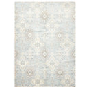 6' x 9' Hand Knotted 100% Wool Geometric Transitional Oriental Area Rug Blue