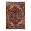 6'10" x 9'4" Hand Knotted Herizz 100% Wool Traditional Oriental Area Rug Rust