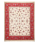 8'2''x 10'4" Hand Knotted 100% Wool 16/18 Pakpersian 300 KPSI Area Rug Ivory Red