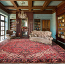 9'5'' x 13'3'' Hand Knotted 100% Wool Herizz Traditional Oriental Area Rug Rust