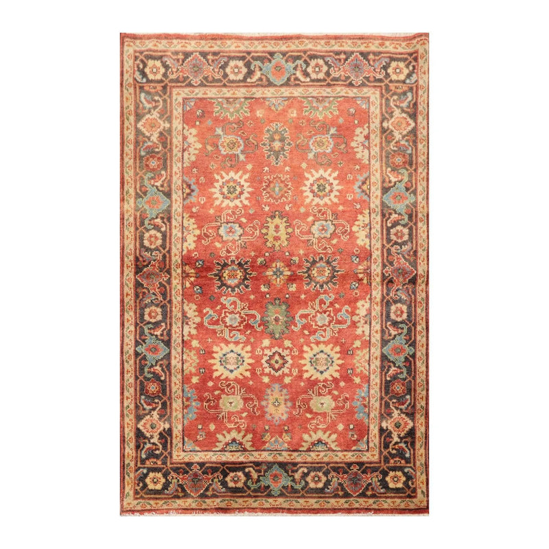 4' x 6' Hand Knotted 100% Wool Mahal Traditional Oriental Area Rug Rust