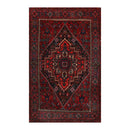 2'7''x4'1'' Hand Knotted Wool Tribal Traditional 200 KPSI Plus Pile Area Rug Red