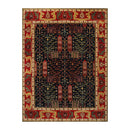8x10 Navy, Orange Hand Knotted 100% Wool Arts and Craft Traditional Oriental Area Rug