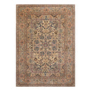6'8'' x 9'3'' Hand Knotted Wool & Silk Nain 200 KPSI Oriental Area Rug Ivory