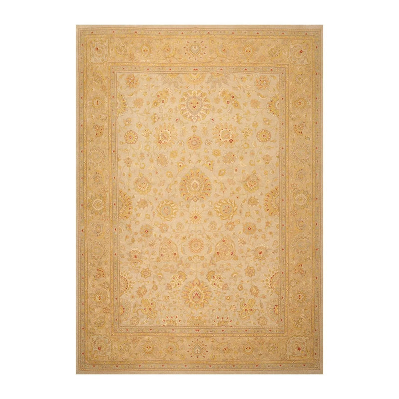 8'10'' x 12'3''Hand Knotted 100% Wool Peshawar Traditional Oriental Area Rug Tan