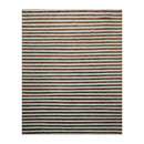 8' x 10' Hand Knotted Tibetan Wool & Silk Stripes Area Rug Brown Seafoam