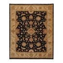 7'11'' x 10' Hand Knotted Wool Oushak Traditional Oriental Area Rug Black