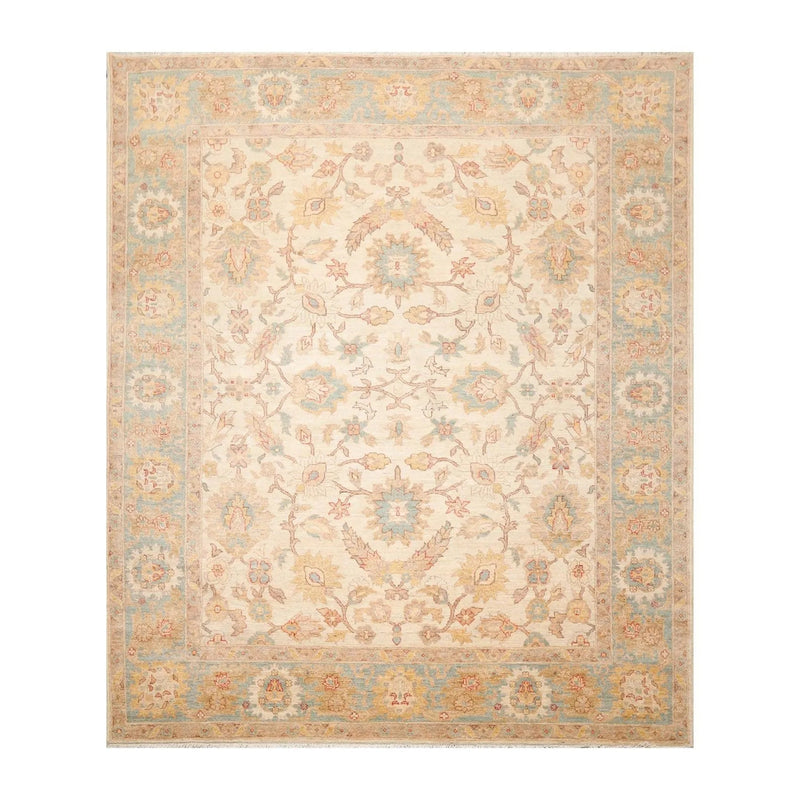 7'9'' x 9'5'' Hand Knotted Pak Peshawar Oriental Area Rug Beige