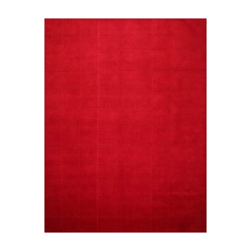 9'1'' x 12' Hand Knotted Tibetan Wool Hip Designer Modern Oriental Area Rug Red
