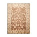 9x12 Hand Knotted 100% Wool Peshawar Traditional Oriental Area Rug Brown, Beige Color