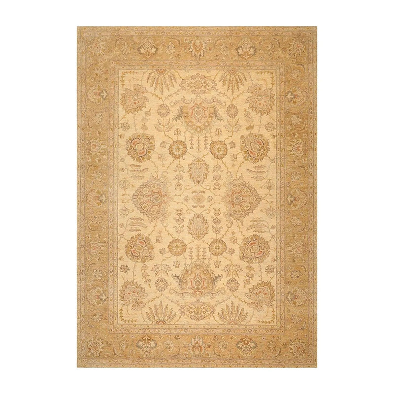 8'11'' x 11'6'' Hand Knotted 100% Wool Peshawar Oriental Area Rug Beige