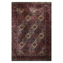 6'5'' x 9'6'' Hand Knotted Wool Multi Panel Traditional Oriental Area Rug Plum