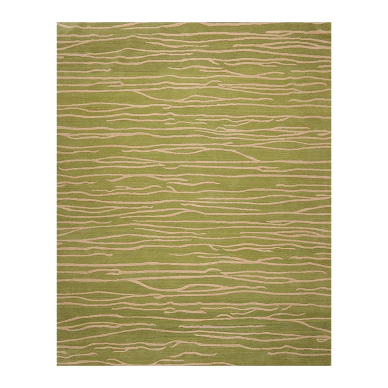 8'x10' Hand Knotted Tibetan Wool Designer Boho Modern Oriental Area Rug Lime