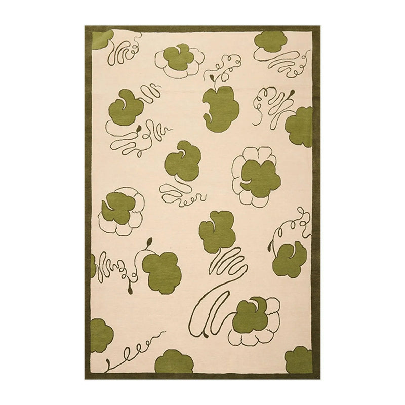 6'x 9' Hand Knotted Tibetan Wool Hip Designer Modern Oriental Area Rug Beige