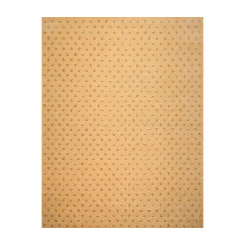 9' x 11'8" Premium Hand Knotted Tibetan Wool Frog Foot Area Rug Caramel