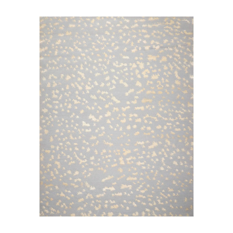 9'1" x 12' Hand Knotted Tibetan Wool & Silk Designer Boho Designer Area Rug Blue