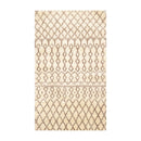 3' x 5' Handmade Shag 100% Wool Boho Modern Oriental Area Rug Ivory/ Brown