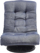 Amazon Basics Swivel Foam Lounge Chair with Headrest, Floor-Compatible, Adjustable, Gaming, 26.3D x 23.5W x 13.7H in, Denim Blue by CozyNest Decor