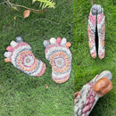 Garden Stepping Stones - Decorative Garden Stones for Patio, Deck, Garden or Sidewalk Faux Cobblestone Stepping Stones (Set of 2